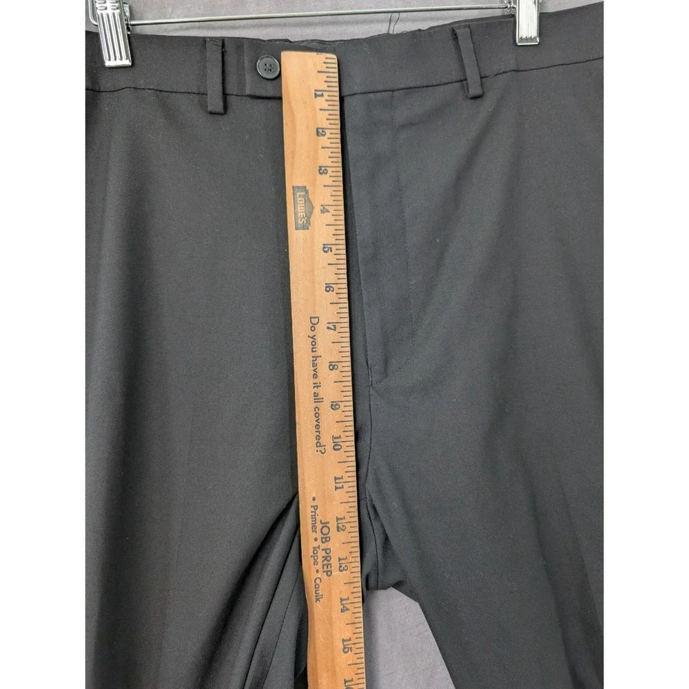 Calvin Klein Mens Dress Pants Black Flat Front Straight Leg‎ 40W x 32L